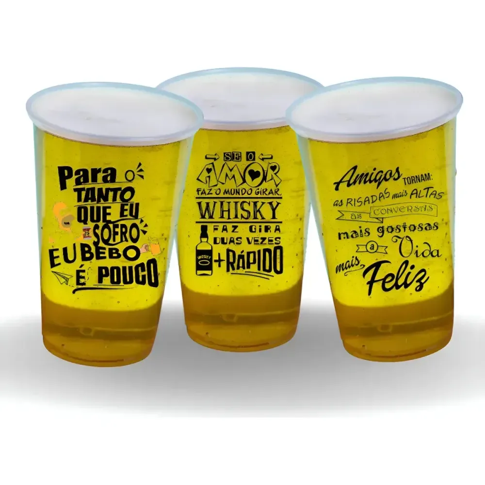 Copo descartável transparente personalizado
